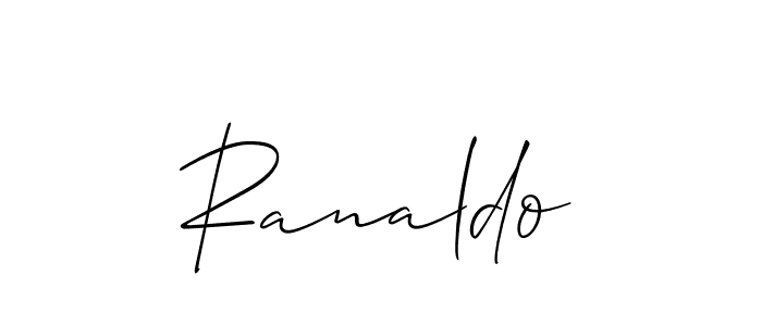 You should practise on your own different ways (Allison_Script) to write your name (Ranaldo) in signature. don't let someone else do it for you. Ranaldo signature style 2 images and pictures png