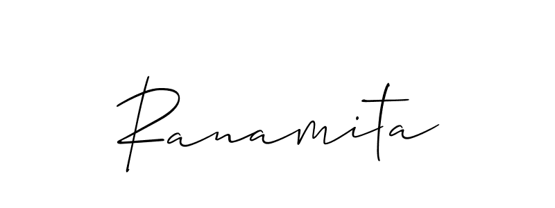How to make Ranamita signature? Allison_Script is a professional autograph style. Create handwritten signature for Ranamita name. Ranamita signature style 2 images and pictures png