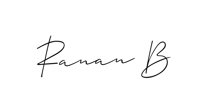 How to make Ranan B signature? Allison_Script is a professional autograph style. Create handwritten signature for Ranan B name. Ranan B signature style 2 images and pictures png