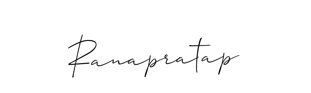 Use a signature maker to create a handwritten signature online. With this signature software, you can design (Allison_Script) your own signature for name Ranapratap. Ranapratap signature style 2 images and pictures png