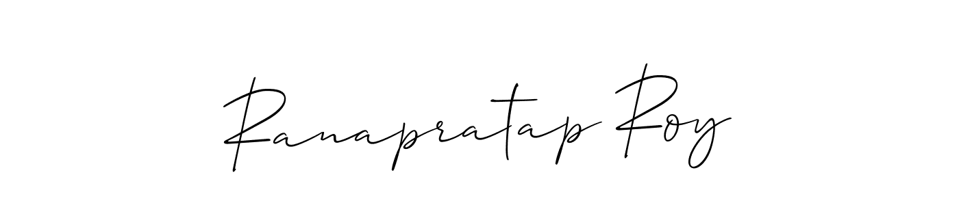 You should practise on your own different ways (Allison_Script) to write your name (Ranapratap Roy) in signature. don't let someone else do it for you. Ranapratap Roy signature style 2 images and pictures png