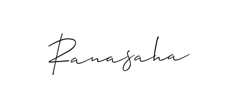 How to make Ranasaha signature? Allison_Script is a professional autograph style. Create handwritten signature for Ranasaha name. Ranasaha signature style 2 images and pictures png