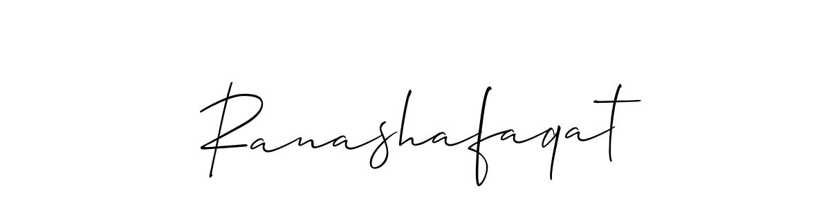 Create a beautiful signature design for name Ranashafaqat. With this signature (Allison_Script) fonts, you can make a handwritten signature for free. Ranashafaqat signature style 2 images and pictures png