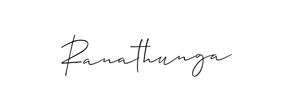 How to make Ranathunga signature? Allison_Script is a professional autograph style. Create handwritten signature for Ranathunga name. Ranathunga signature style 2 images and pictures png