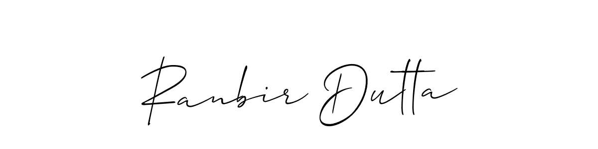 You should practise on your own different ways (Allison_Script) to write your name (Ranbir Dutta) in signature. don't let someone else do it for you. Ranbir Dutta signature style 2 images and pictures png