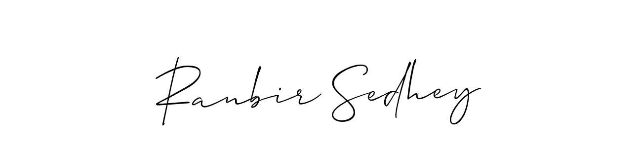 Make a beautiful signature design for name Ranbir Sedhey. Use this online signature maker to create a handwritten signature for free. Ranbir Sedhey signature style 2 images and pictures png