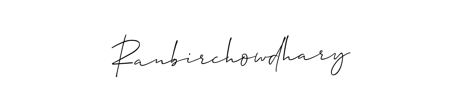 if you are searching for the best signature style for your name Ranbirchowdhary. so please give up your signature search. here we have designed multiple signature styles  using Allison_Script. Ranbirchowdhary signature style 2 images and pictures png