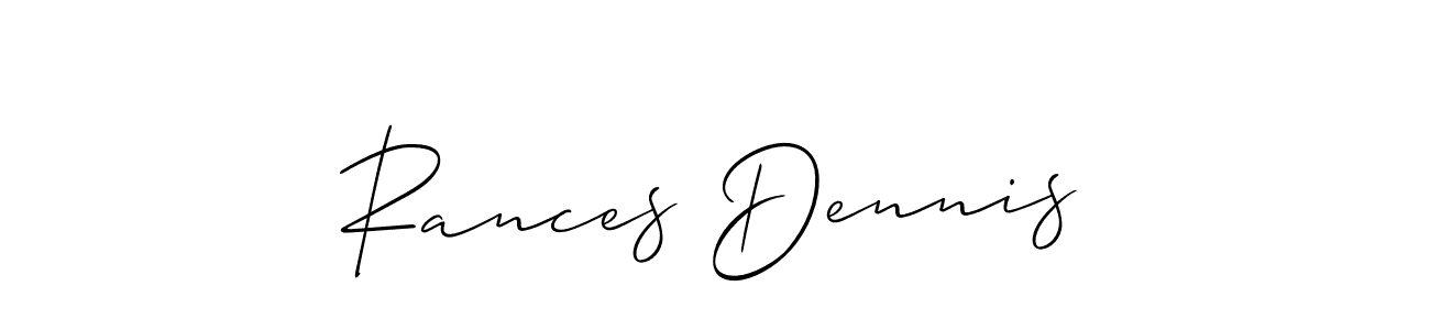 Once you've used our free online signature maker to create your best signature Allison_Script style, it's time to enjoy all of the benefits that Rances Dennis name signing documents. Rances Dennis signature style 2 images and pictures png