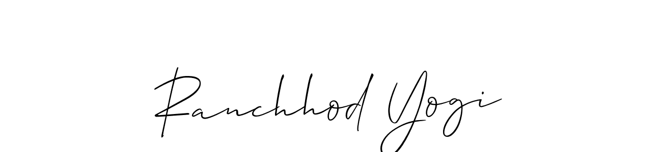 Design your own signature with our free online signature maker. With this signature software, you can create a handwritten (Allison_Script) signature for name Ranchhod Yogi. Ranchhod Yogi signature style 2 images and pictures png