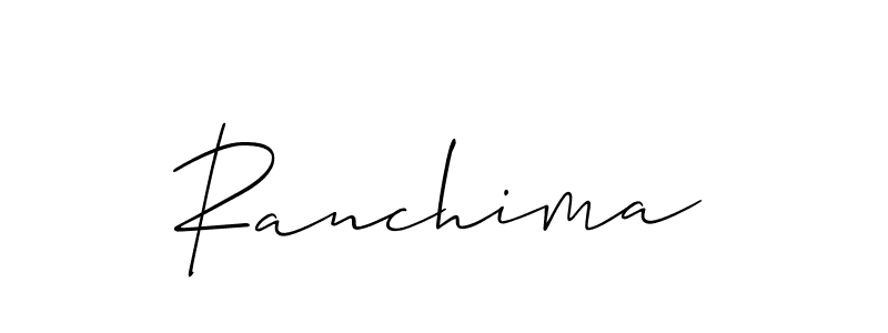 You should practise on your own different ways (Allison_Script) to write your name (Ranchima) in signature. don't let someone else do it for you. Ranchima signature style 2 images and pictures png