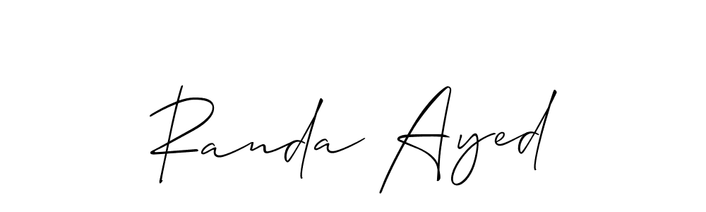 This is the best signature style for the Randa Ayed name. Also you like these signature font (Allison_Script). Mix name signature. Randa Ayed signature style 2 images and pictures png