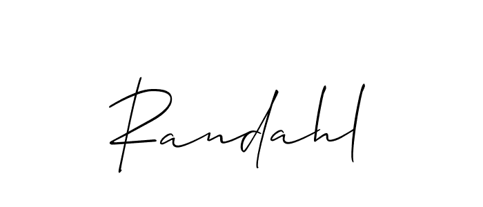 You should practise on your own different ways (Allison_Script) to write your name (Randahl) in signature. don't let someone else do it for you. Randahl signature style 2 images and pictures png