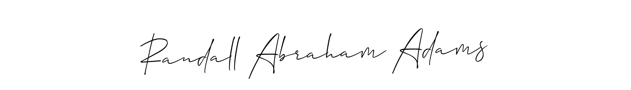 Allison_Script is a professional signature style that is perfect for those who want to add a touch of class to their signature. It is also a great choice for those who want to make their signature more unique. Get Randall Abraham Adams name to fancy signature for free. Randall Abraham Adams signature style 2 images and pictures png