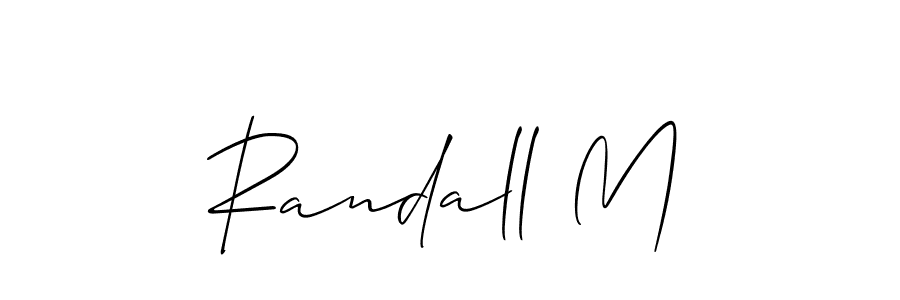 Create a beautiful signature design for name Randall M. With this signature (Allison_Script) fonts, you can make a handwritten signature for free. Randall M signature style 2 images and pictures png