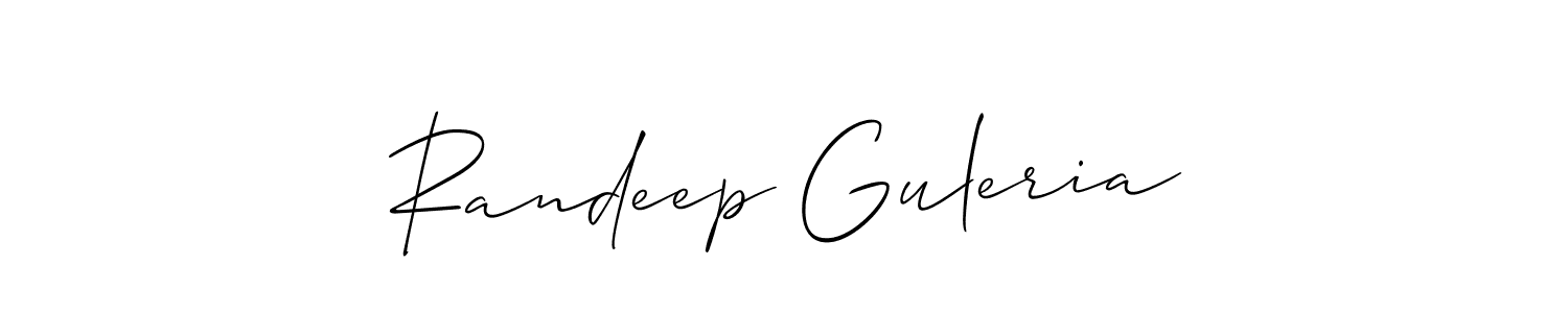 How to make Randeep Guleria name signature. Use Allison_Script style for creating short signs online. This is the latest handwritten sign. Randeep Guleria signature style 2 images and pictures png