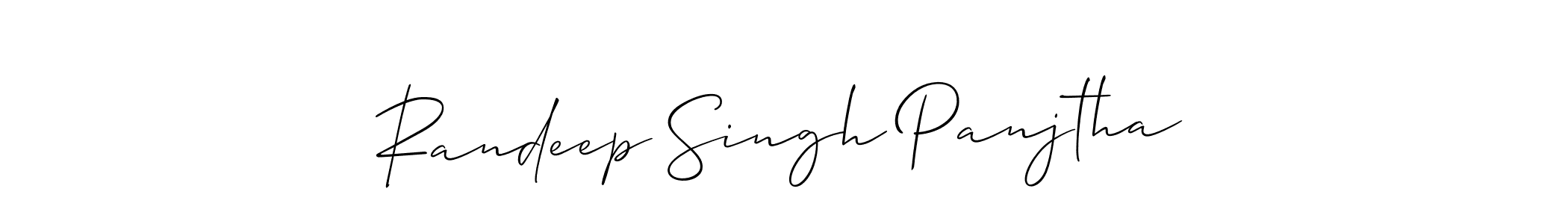 Also You can easily find your signature by using the search form. We will create Randeep Singh Panjtha name handwritten signature images for you free of cost using Allison_Script sign style. Randeep Singh Panjtha signature style 2 images and pictures png