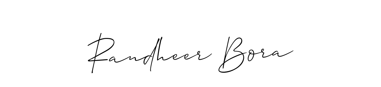 Similarly Allison_Script is the best handwritten signature design. Signature creator online .You can use it as an online autograph creator for name Randheer Bora. Randheer Bora signature style 2 images and pictures png
