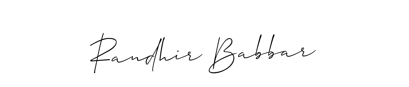 It looks lik you need a new signature style for name Randhir Babbar. Design unique handwritten (Allison_Script) signature with our free signature maker in just a few clicks. Randhir Babbar signature style 2 images and pictures png