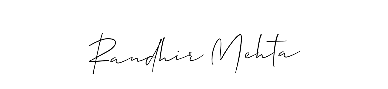 Make a short Randhir Mehta signature style. Manage your documents anywhere anytime using Allison_Script. Create and add eSignatures, submit forms, share and send files easily. Randhir Mehta signature style 2 images and pictures png