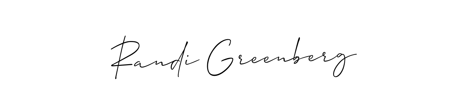 How to make Randi Greenberg name signature. Use Allison_Script style for creating short signs online. This is the latest handwritten sign. Randi Greenberg signature style 2 images and pictures png