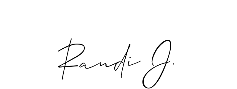 Allison_Script is a professional signature style that is perfect for those who want to add a touch of class to their signature. It is also a great choice for those who want to make their signature more unique. Get Randi J. name to fancy signature for free. Randi J. signature style 2 images and pictures png