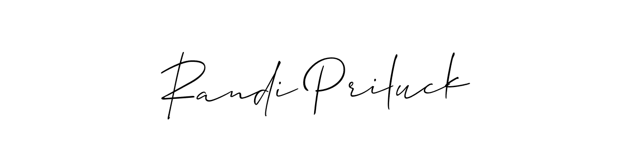 Randi Priluck stylish signature style. Best Handwritten Sign (Allison_Script) for my name. Handwritten Signature Collection Ideas for my name Randi Priluck. Randi Priluck signature style 2 images and pictures png