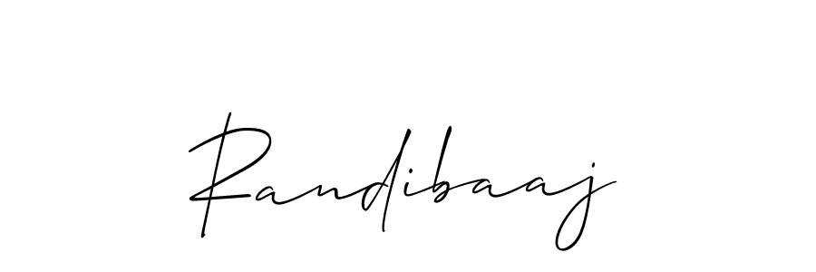 Create a beautiful signature design for name Randibaaj. With this signature (Allison_Script) fonts, you can make a handwritten signature for free. Randibaaj signature style 2 images and pictures png