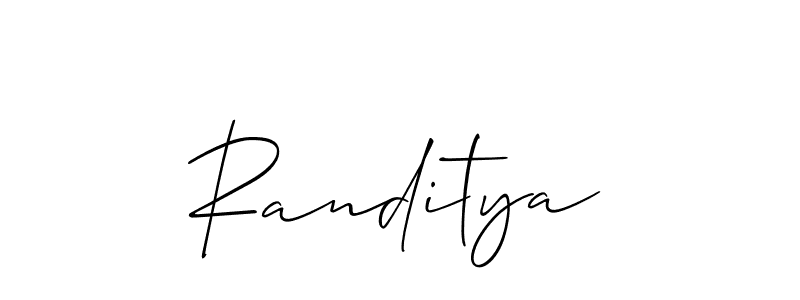 How to make Randitya signature? Allison_Script is a professional autograph style. Create handwritten signature for Randitya name. Randitya signature style 2 images and pictures png