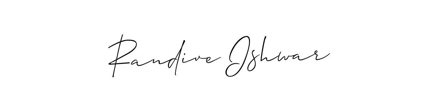 This is the best signature style for the Randive Ishwar name. Also you like these signature font (Allison_Script). Mix name signature. Randive Ishwar signature style 2 images and pictures png