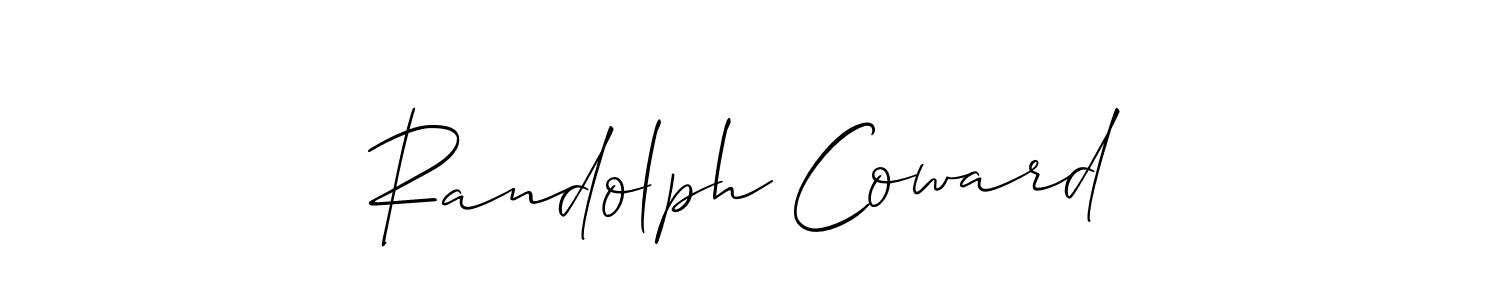 Design your own signature with our free online signature maker. With this signature software, you can create a handwritten (Allison_Script) signature for name Randolph Coward. Randolph Coward signature style 2 images and pictures png