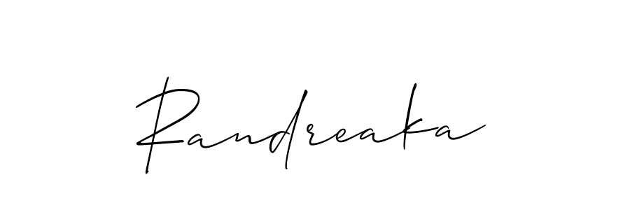 Design your own signature with our free online signature maker. With this signature software, you can create a handwritten (Allison_Script) signature for name Randreaka. Randreaka signature style 2 images and pictures png