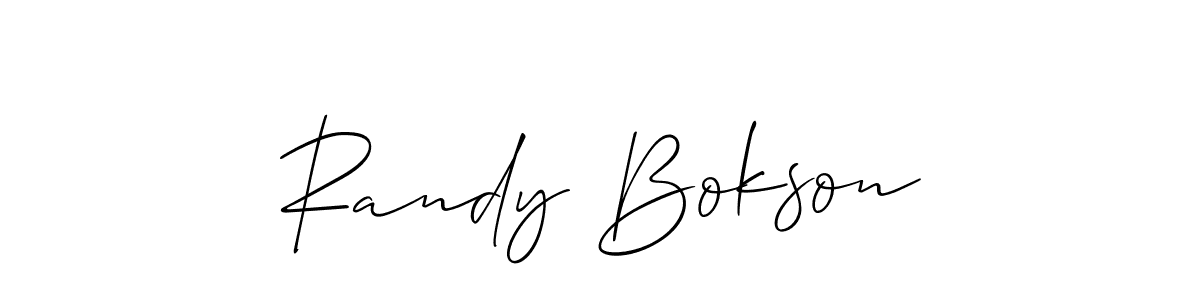 Best and Professional Signature Style for Randy Bokson. Allison_Script Best Signature Style Collection. Randy Bokson signature style 2 images and pictures png