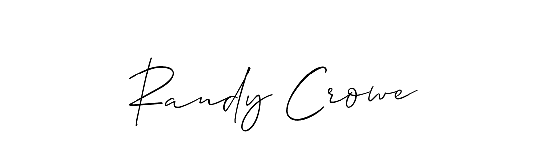 Design your own signature with our free online signature maker. With this signature software, you can create a handwritten (Allison_Script) signature for name Randy Crowe. Randy Crowe signature style 2 images and pictures png