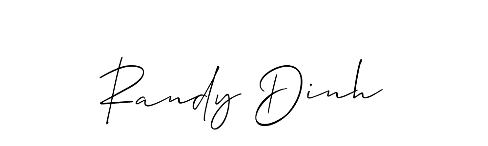 Use a signature maker to create a handwritten signature online. With this signature software, you can design (Allison_Script) your own signature for name Randy Dinh. Randy Dinh signature style 2 images and pictures png