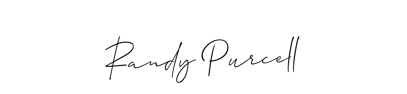 Make a beautiful signature design for name Randy Purcell. With this signature (Allison_Script) style, you can create a handwritten signature for free. Randy Purcell signature style 2 images and pictures png