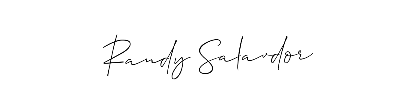 Allison_Script is a professional signature style that is perfect for those who want to add a touch of class to their signature. It is also a great choice for those who want to make their signature more unique. Get Randy Salavdor name to fancy signature for free. Randy Salavdor signature style 2 images and pictures png