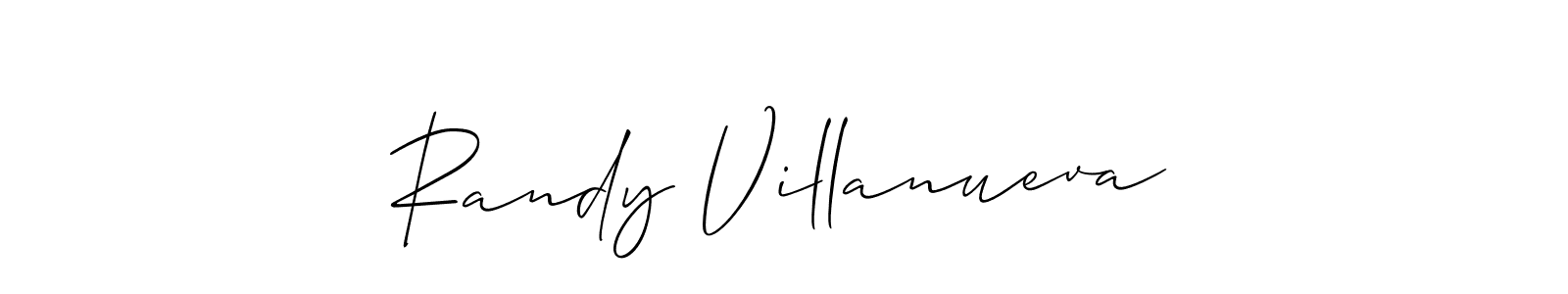 Randy Villanueva stylish signature style. Best Handwritten Sign (Allison_Script) for my name. Handwritten Signature Collection Ideas for my name Randy Villanueva. Randy Villanueva signature style 2 images and pictures png