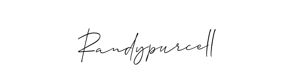 Make a beautiful signature design for name Randypurcell. With this signature (Allison_Script) style, you can create a handwritten signature for free. Randypurcell signature style 2 images and pictures png