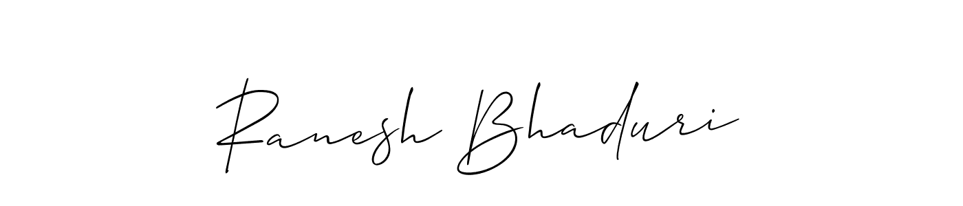 How to Draw Ranesh Bhaduri signature style? Allison_Script is a latest design signature styles for name Ranesh Bhaduri. Ranesh Bhaduri signature style 2 images and pictures png