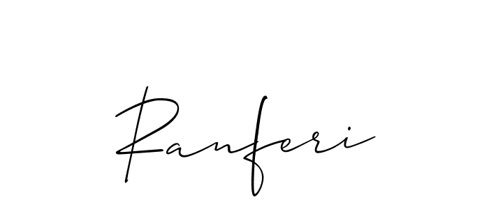 Ranferi stylish signature style. Best Handwritten Sign (Allison_Script) for my name. Handwritten Signature Collection Ideas for my name Ranferi. Ranferi signature style 2 images and pictures png