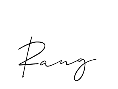 Design your own signature with our free online signature maker. With this signature software, you can create a handwritten (Allison_Script) signature for name Rang. Rang signature style 2 images and pictures png