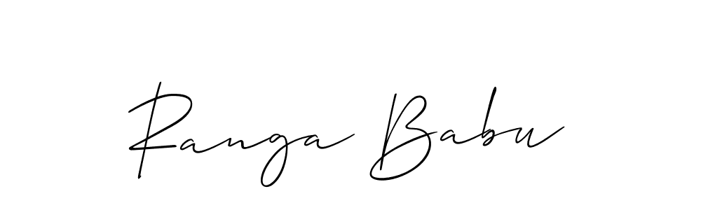 Also we have Ranga Babu name is the best signature style. Create professional handwritten signature collection using Allison_Script autograph style. Ranga Babu signature style 2 images and pictures png