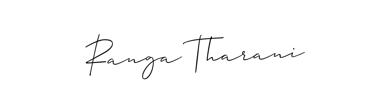 How to make Ranga Tharani signature? Allison_Script is a professional autograph style. Create handwritten signature for Ranga Tharani name. Ranga Tharani signature style 2 images and pictures png