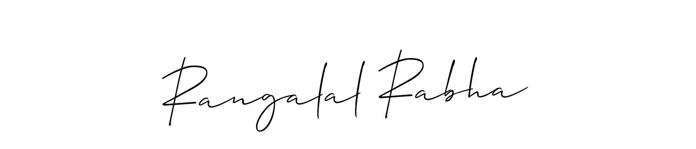 Allison_Script is a professional signature style that is perfect for those who want to add a touch of class to their signature. It is also a great choice for those who want to make their signature more unique. Get Rangalal Rabha name to fancy signature for free. Rangalal Rabha signature style 2 images and pictures png