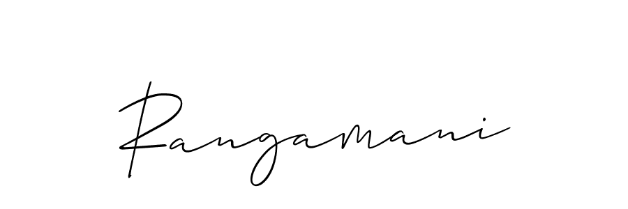 Similarly Allison_Script is the best handwritten signature design. Signature creator online .You can use it as an online autograph creator for name Rangamani. Rangamani signature style 2 images and pictures png