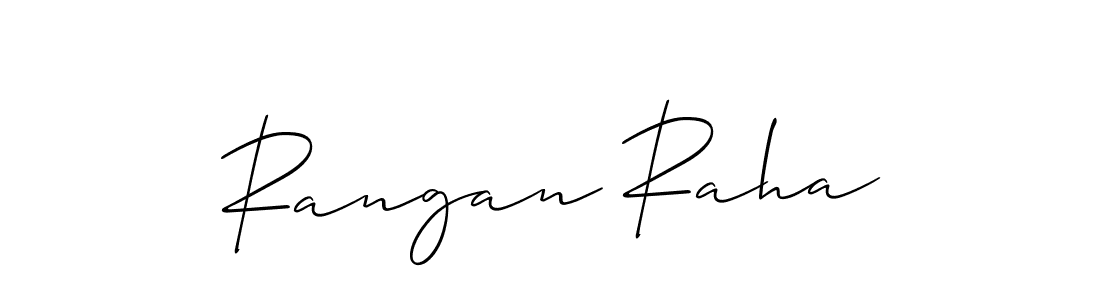 Create a beautiful signature design for name Rangan Raha. With this signature (Allison_Script) fonts, you can make a handwritten signature for free. Rangan Raha signature style 2 images and pictures png