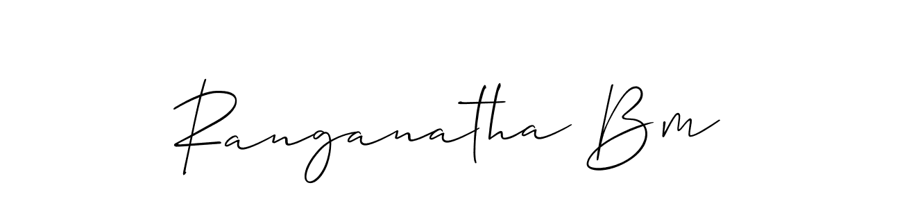 How to Draw Ranganatha Bm signature style? Allison_Script is a latest design signature styles for name Ranganatha Bm. Ranganatha Bm signature style 2 images and pictures png