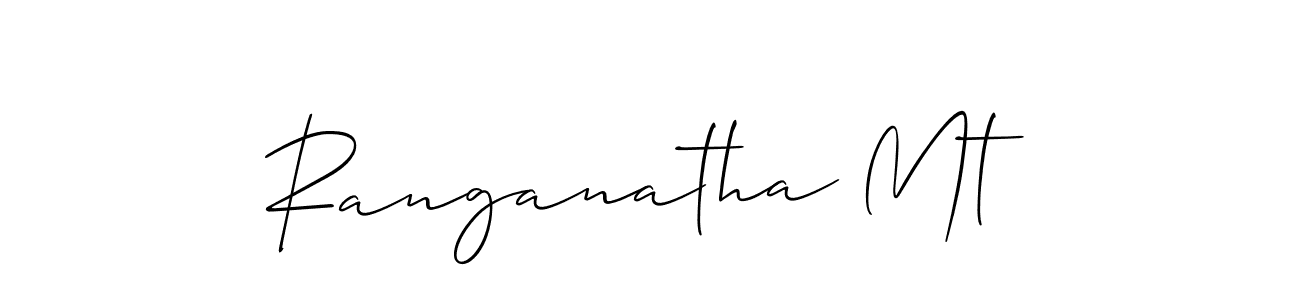 Design your own signature with our free online signature maker. With this signature software, you can create a handwritten (Allison_Script) signature for name Ranganatha Mt. Ranganatha Mt signature style 2 images and pictures png