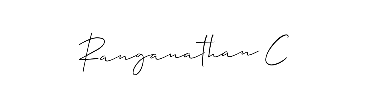 Make a beautiful signature design for name Ranganathan C. With this signature (Allison_Script) style, you can create a handwritten signature for free. Ranganathan C signature style 2 images and pictures png