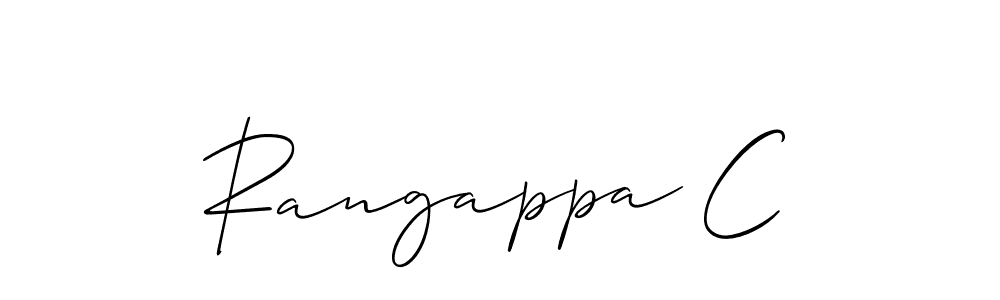 Rangappa C stylish signature style. Best Handwritten Sign (Allison_Script) for my name. Handwritten Signature Collection Ideas for my name Rangappa C. Rangappa C signature style 2 images and pictures png